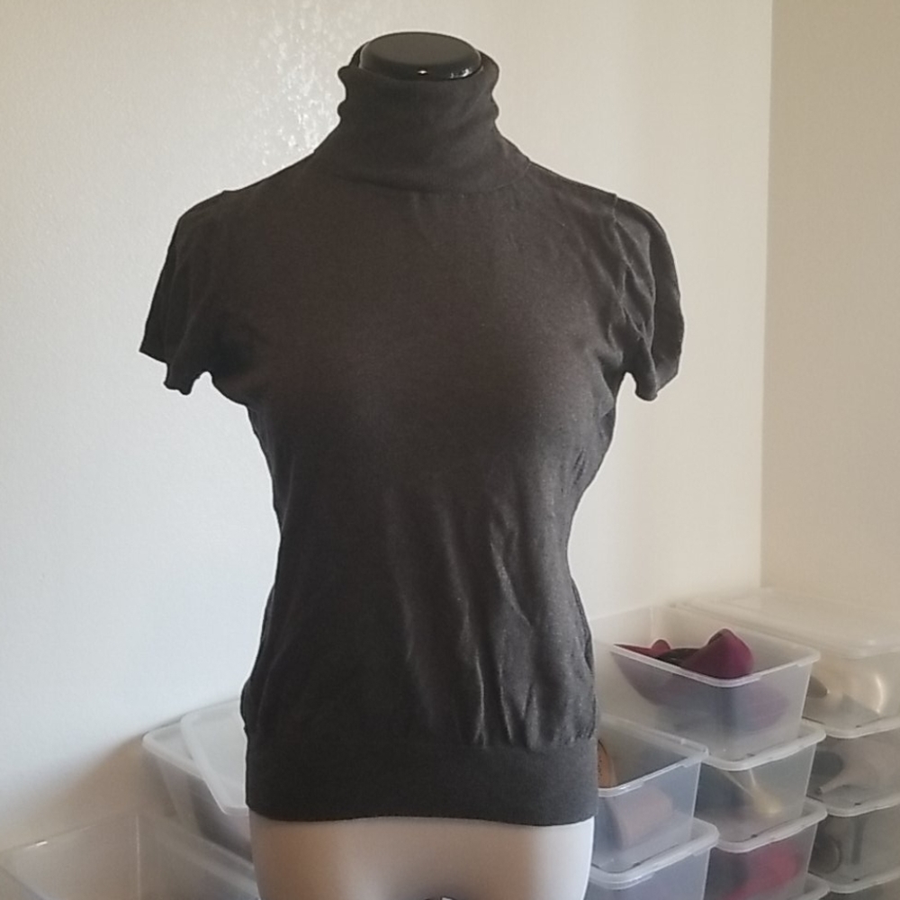 3/$25 Steel Grey Turtle neck top
